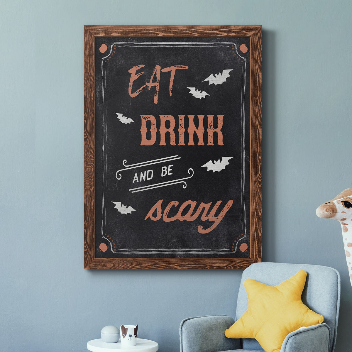 Be Scary - Barnwood Framed Canvas Print