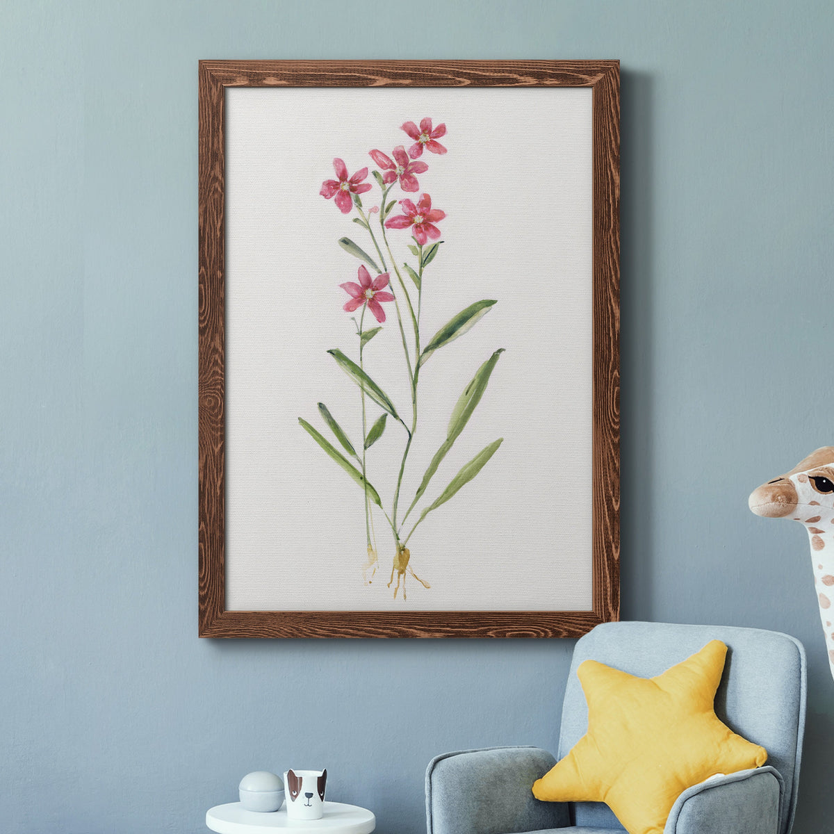 Delicate Pink II - Barnwood Framed Canvas Print