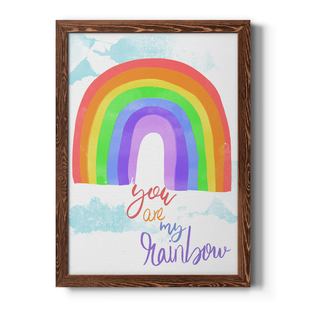 You Are My Rainbow - Barnwood Framed Canvas Print