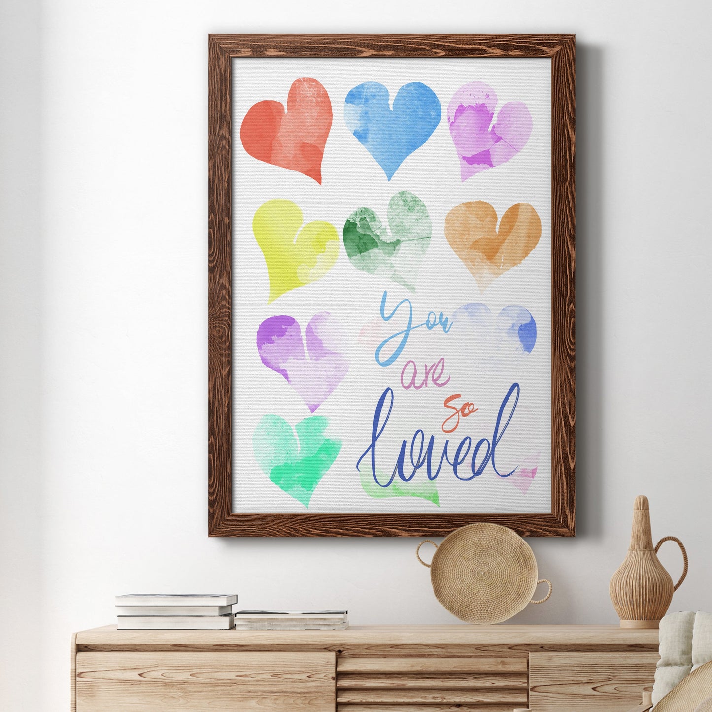 You Are So Loved - Barnwood Framed Canvas Print