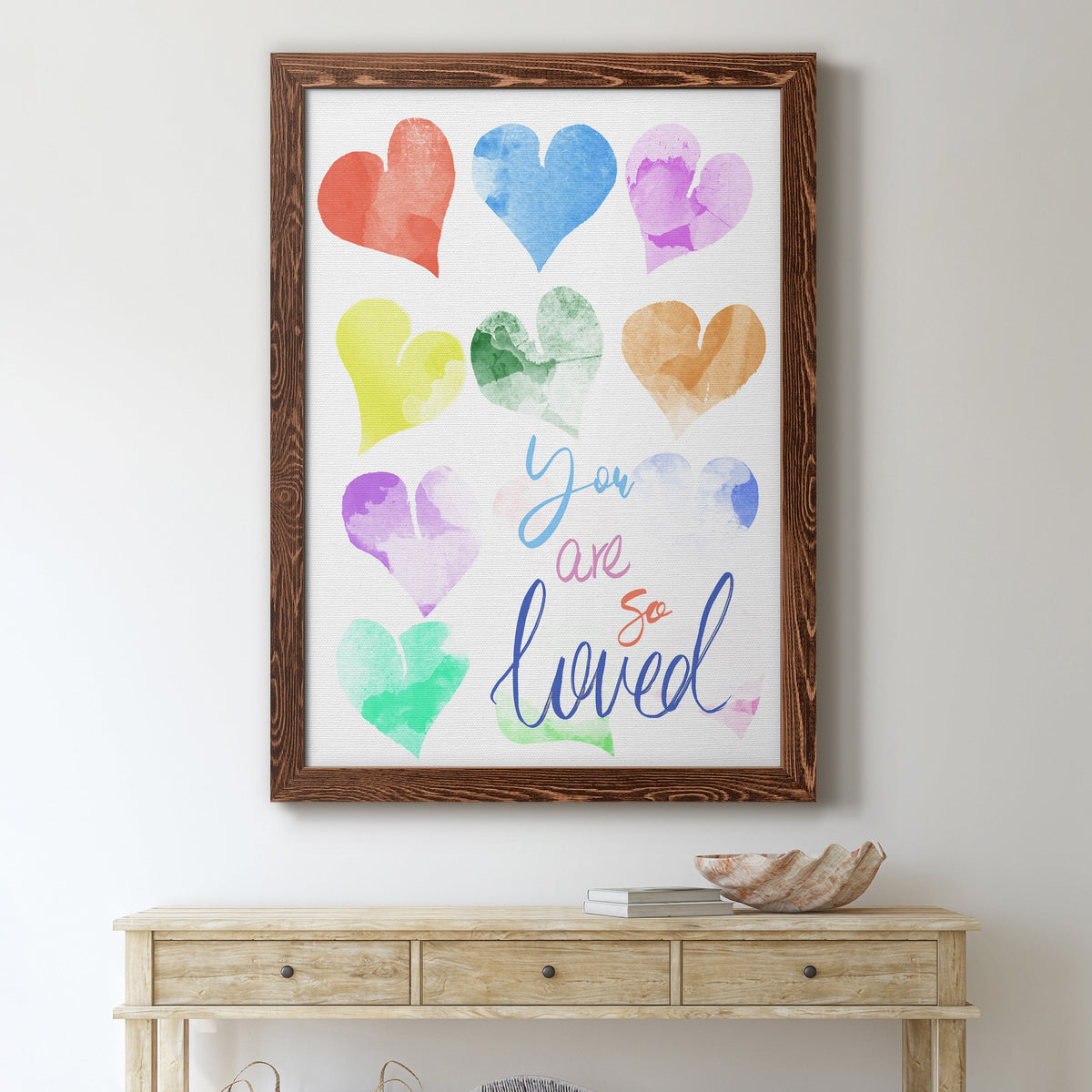 You Are So Loved - Barnwood Framed Canvas Print
