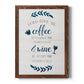 Coffee & Wine - Barnwood Framed Canvas Print