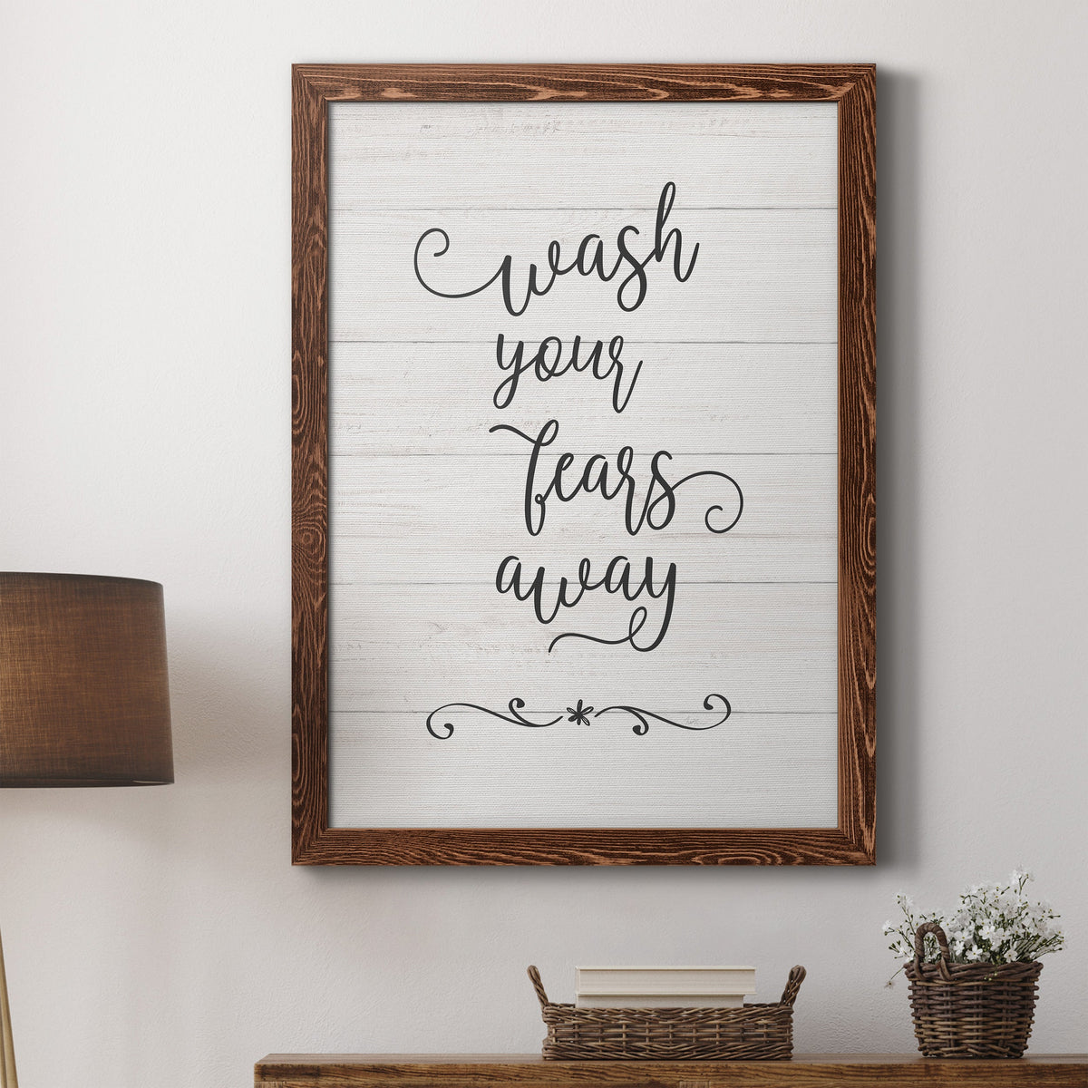 Wash Fears - Barnwood Framed Canvas Print