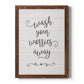 Wash Worries - Barnwood Framed Canvas Print
