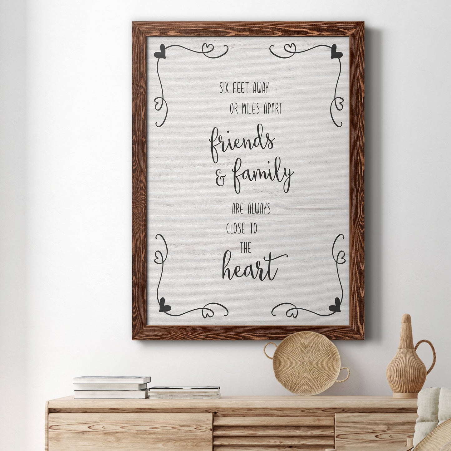 Six Feet - Barnwood Framed Canvas Print