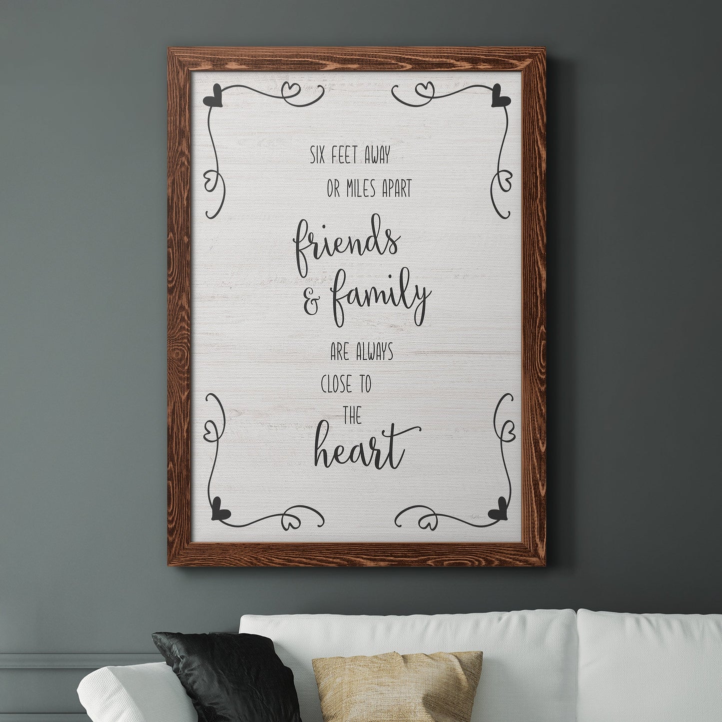 Six Feet - Barnwood Framed Canvas Print