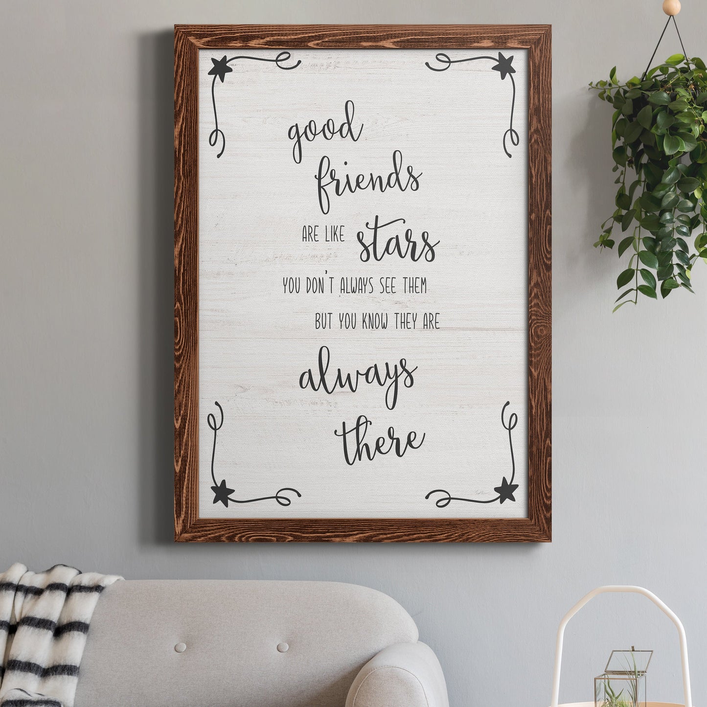 Always There - Barnwood Framed Canvas Print