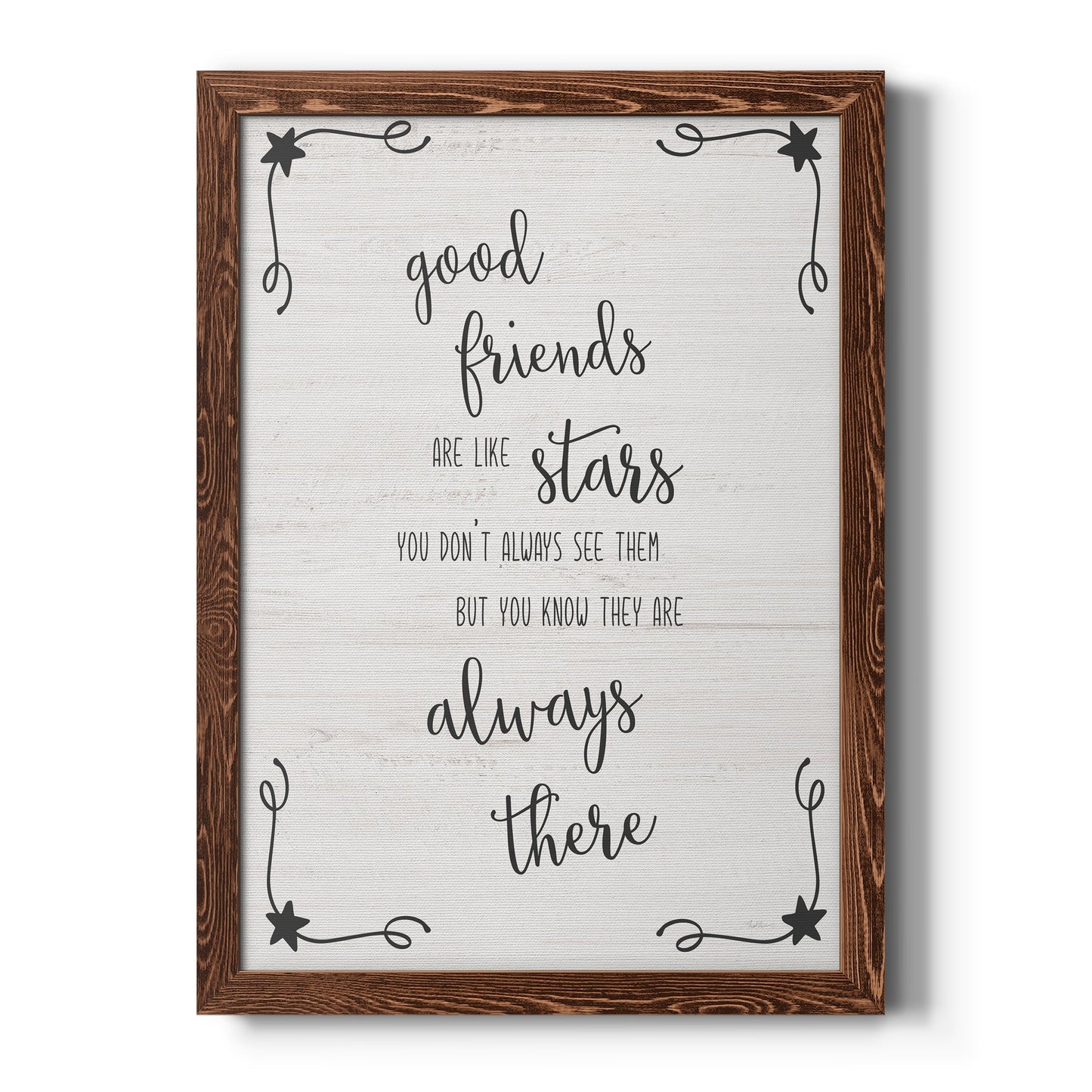 Always There - Barnwood Framed Canvas Print