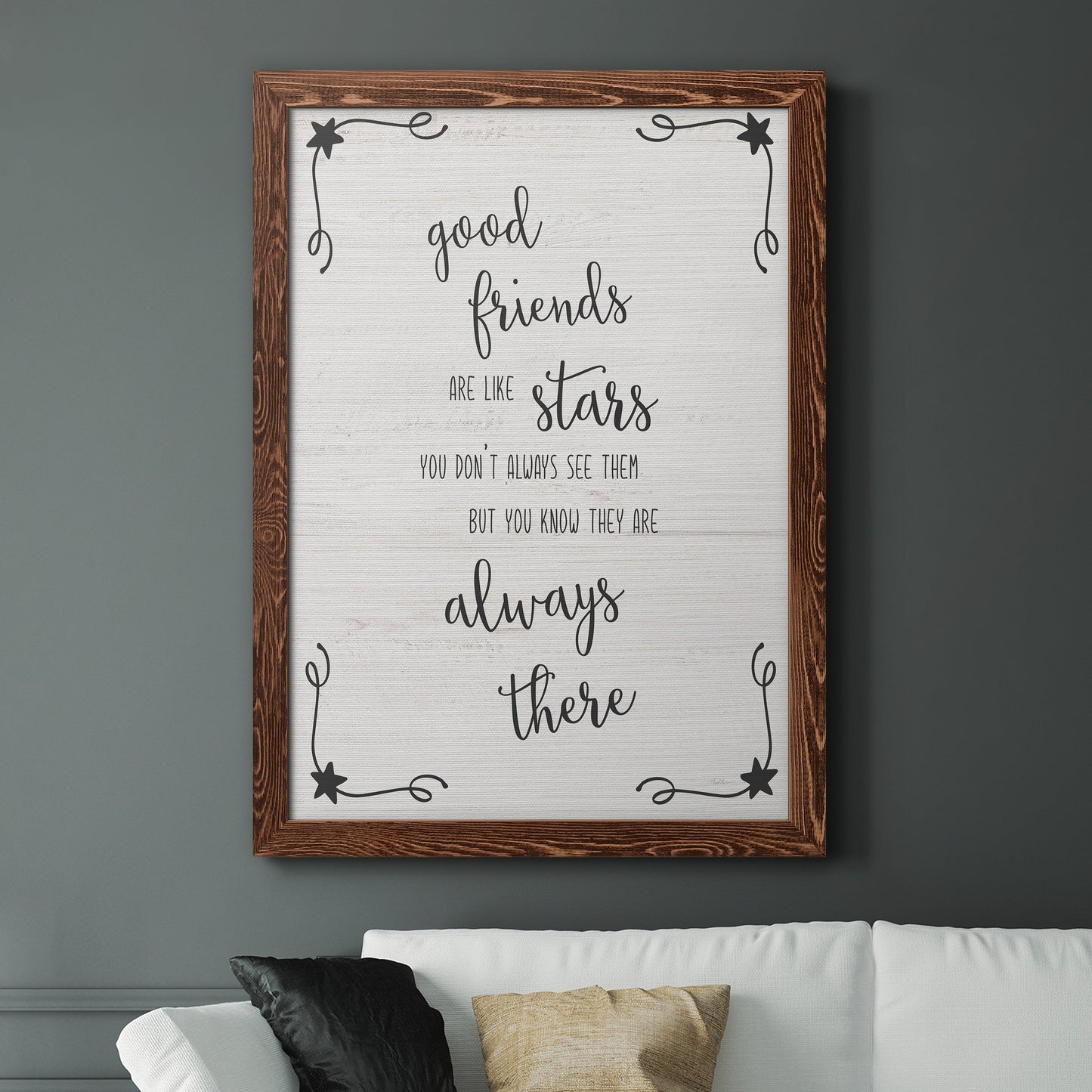 Always There - Barnwood Framed Canvas Print