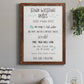 Stay Safe Rules - Barnwood Framed Canvas Print
