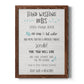 Stay Safe Rules - Barnwood Framed Canvas Print