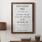 Stay Safe Rules - Barnwood Framed Canvas Print