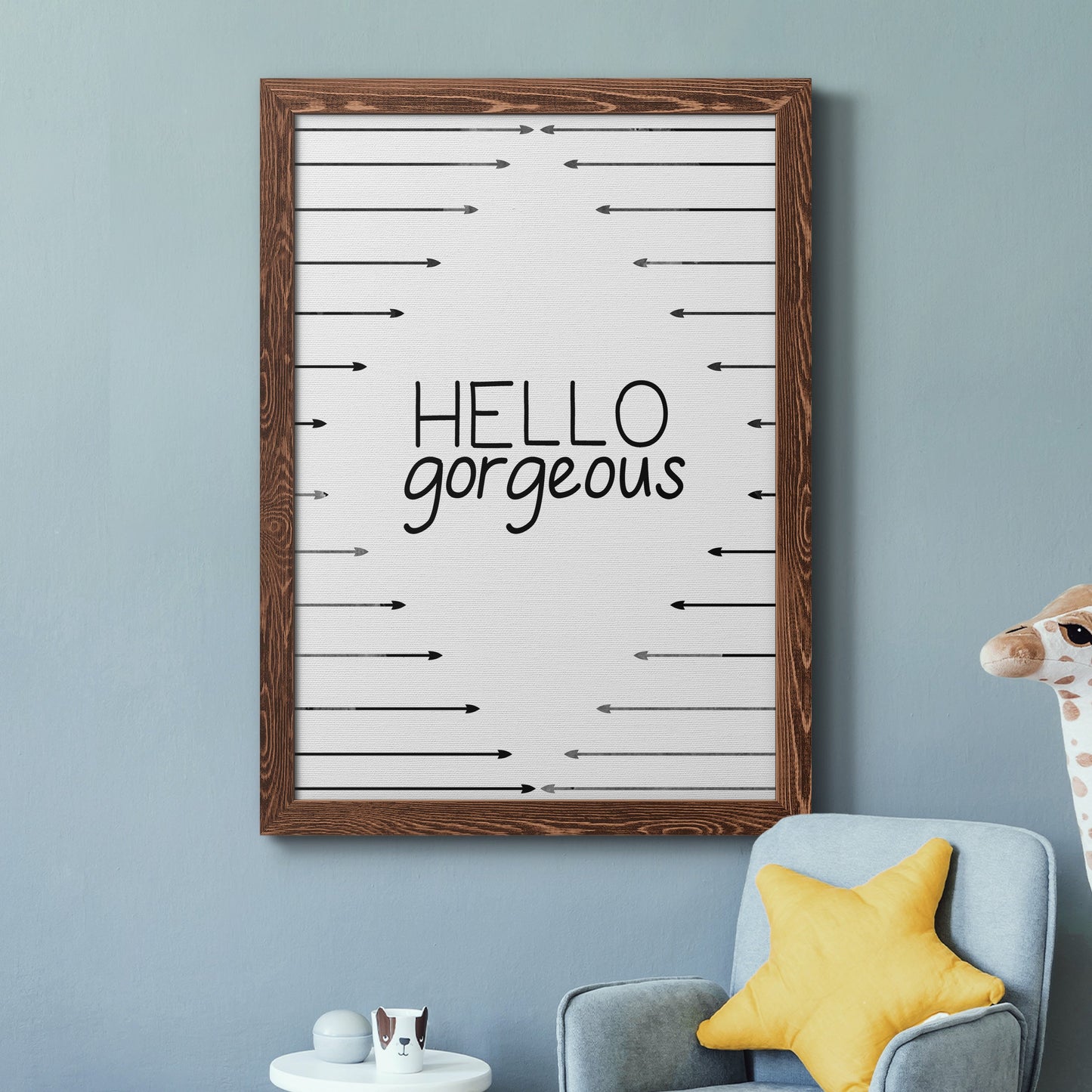 Hello Gorgeous - Barnwood Framed Canvas Print