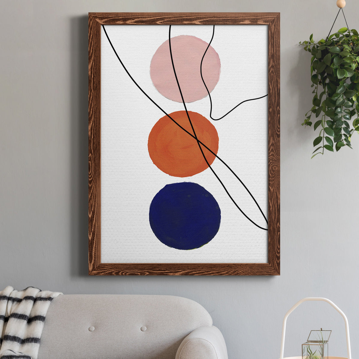 Millenium Geo Abstract - Barnwood Framed Canvas Print