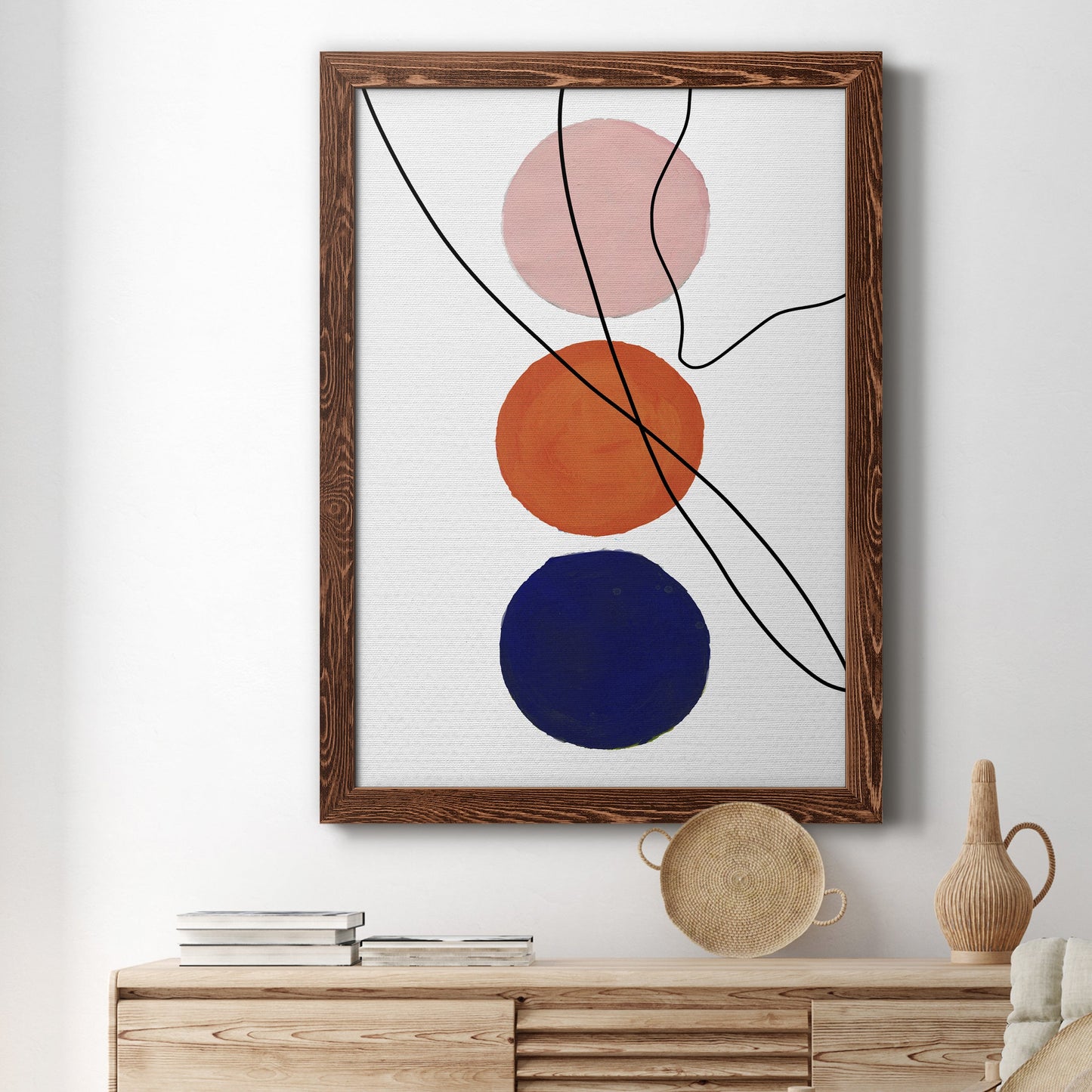 Millenium Geo Abstract - Barnwood Framed Canvas Print