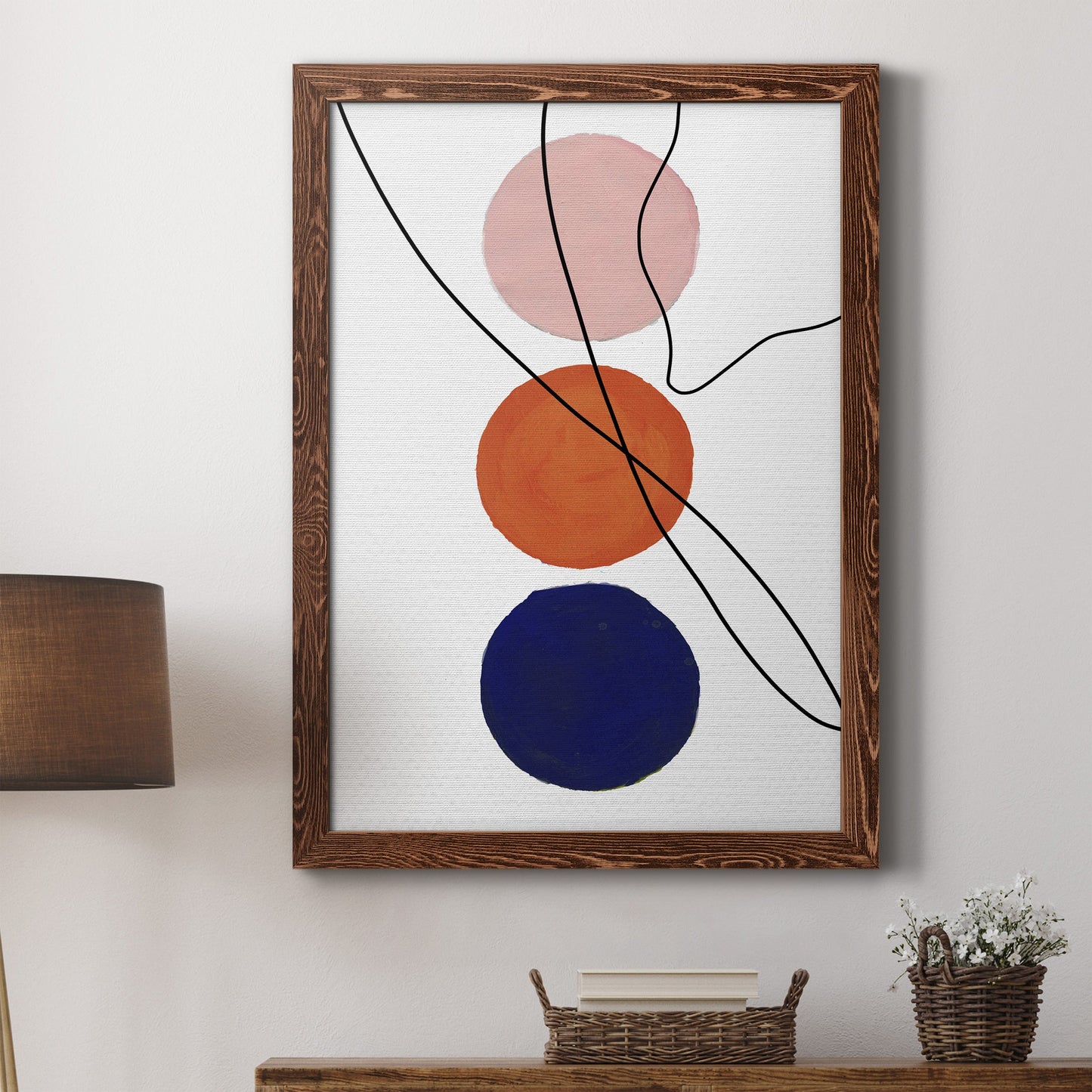 Millenium Geo Abstract - Barnwood Framed Canvas Print