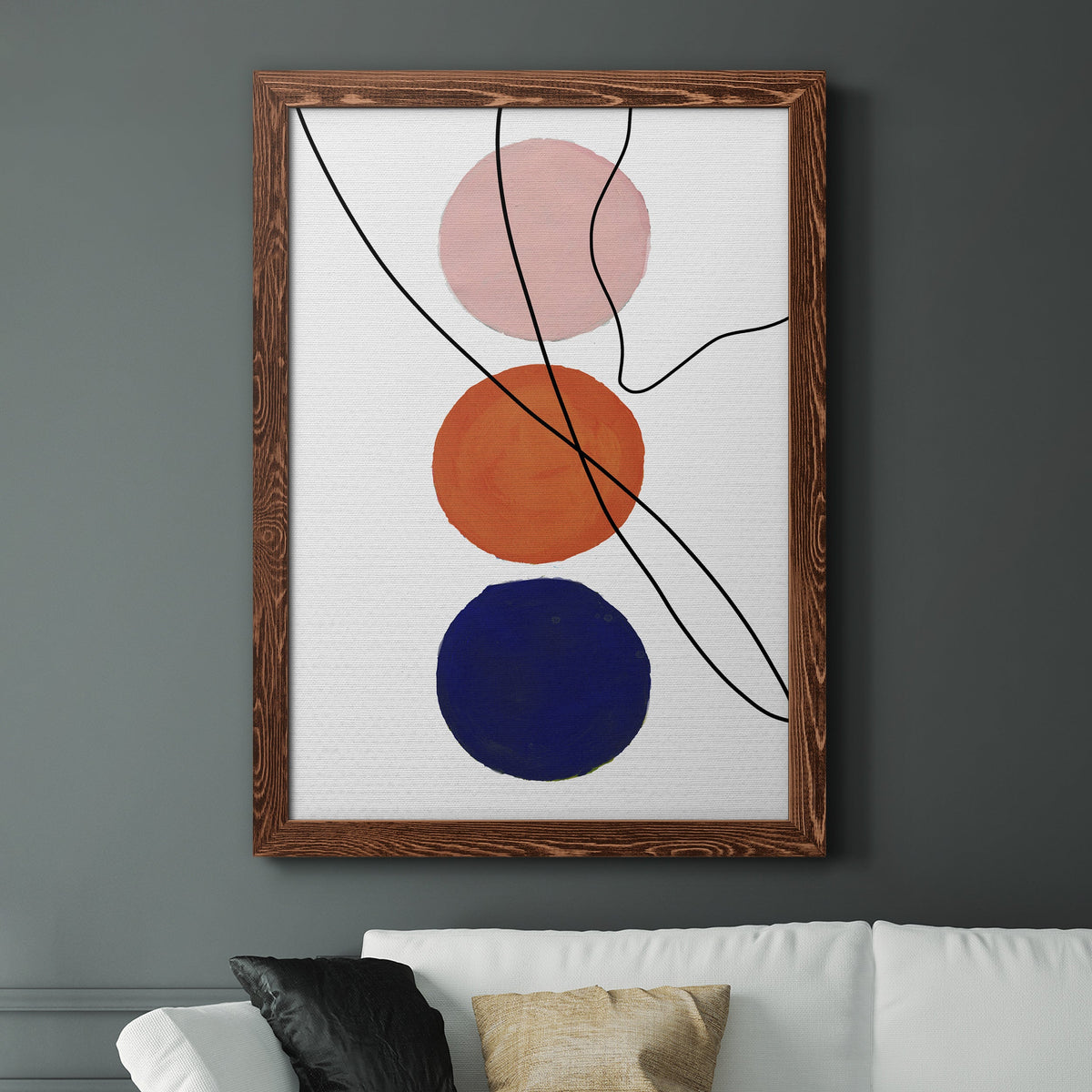 Millenium Geo Abstract - Barnwood Framed Canvas Print