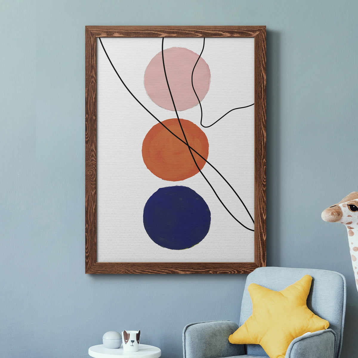 Millenium Geo Abstract - Barnwood Framed Canvas Print