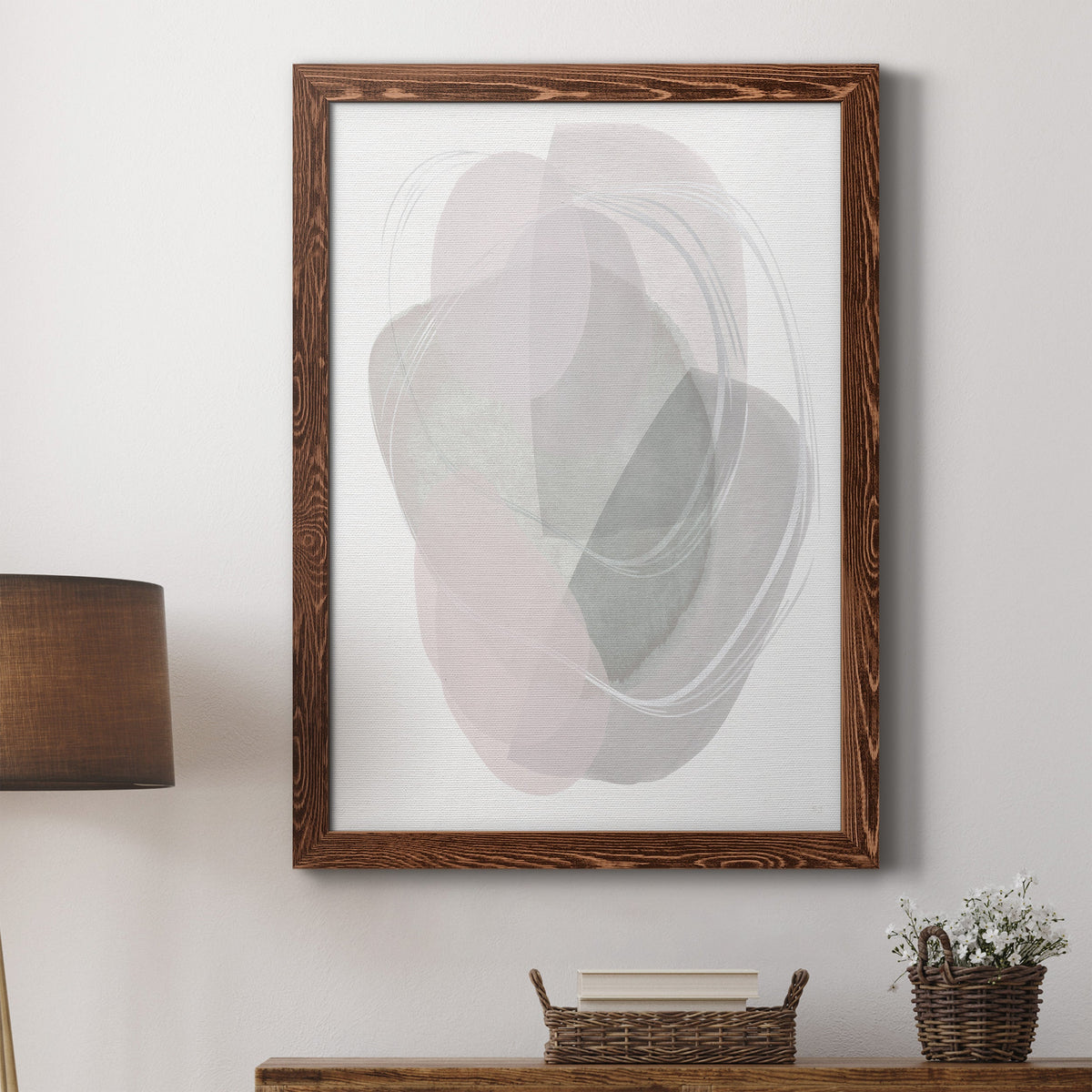 River Jewels II - Barnwood Framed Canvas Print