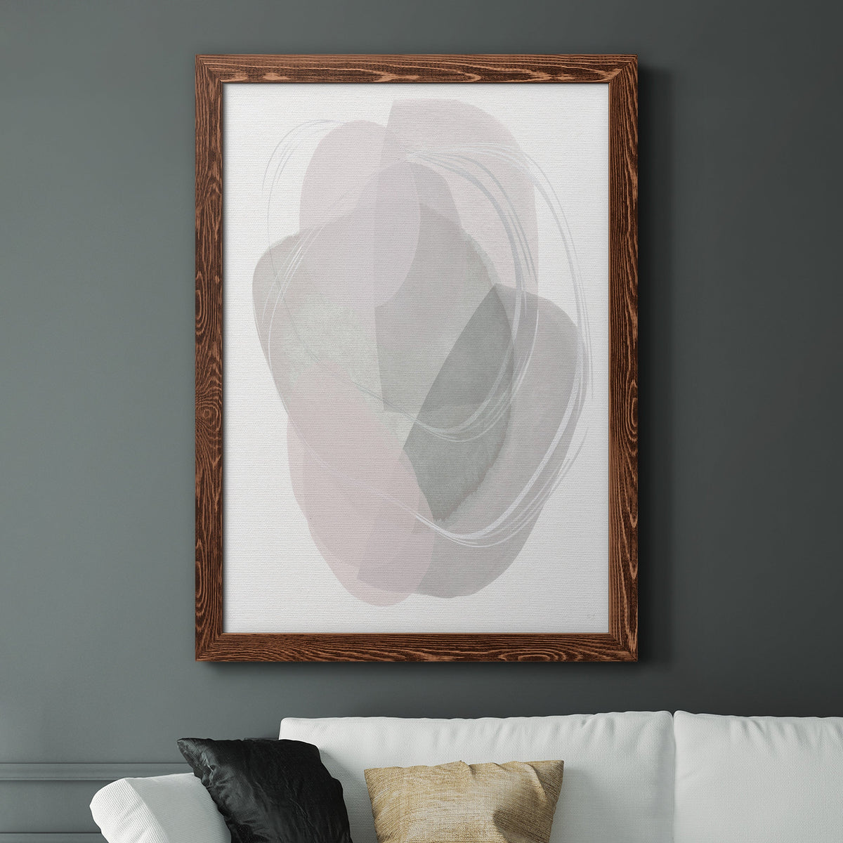 River Jewels II - Barnwood Framed Canvas Print