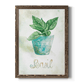 Potted Basil - Barnwood Framed Canvas Print