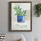 Potted Oregano - Barnwood Framed Canvas Print