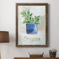 Potted Oregano - Barnwood Framed Canvas Print