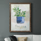 Potted Oregano - Barnwood Framed Canvas Print