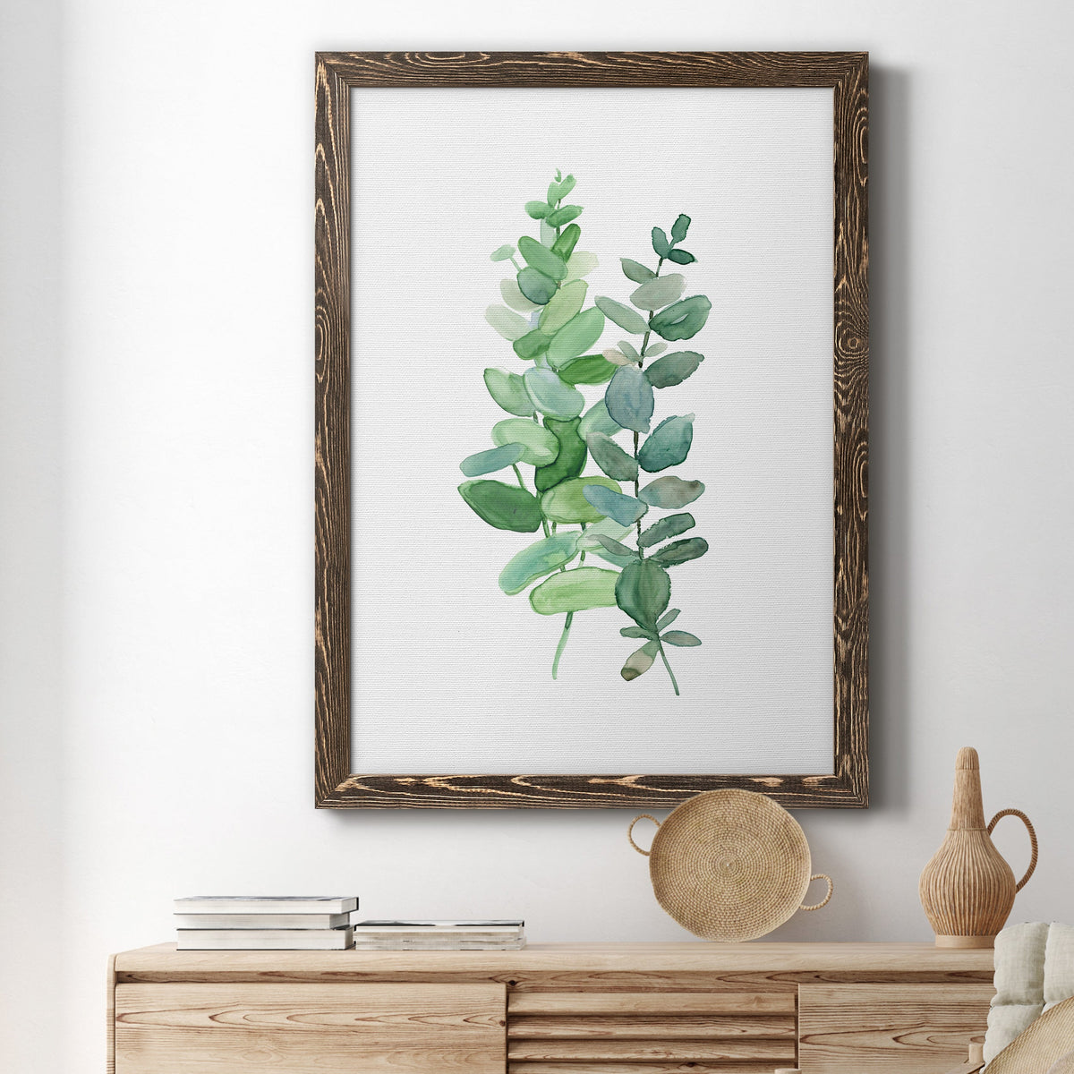 Eucalyptus II - Barnwood Framed Canvas Print
