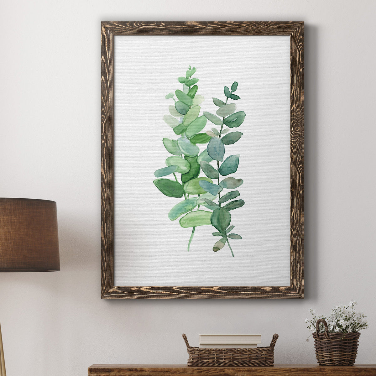 Eucalyptus II - Barnwood Framed Canvas Print