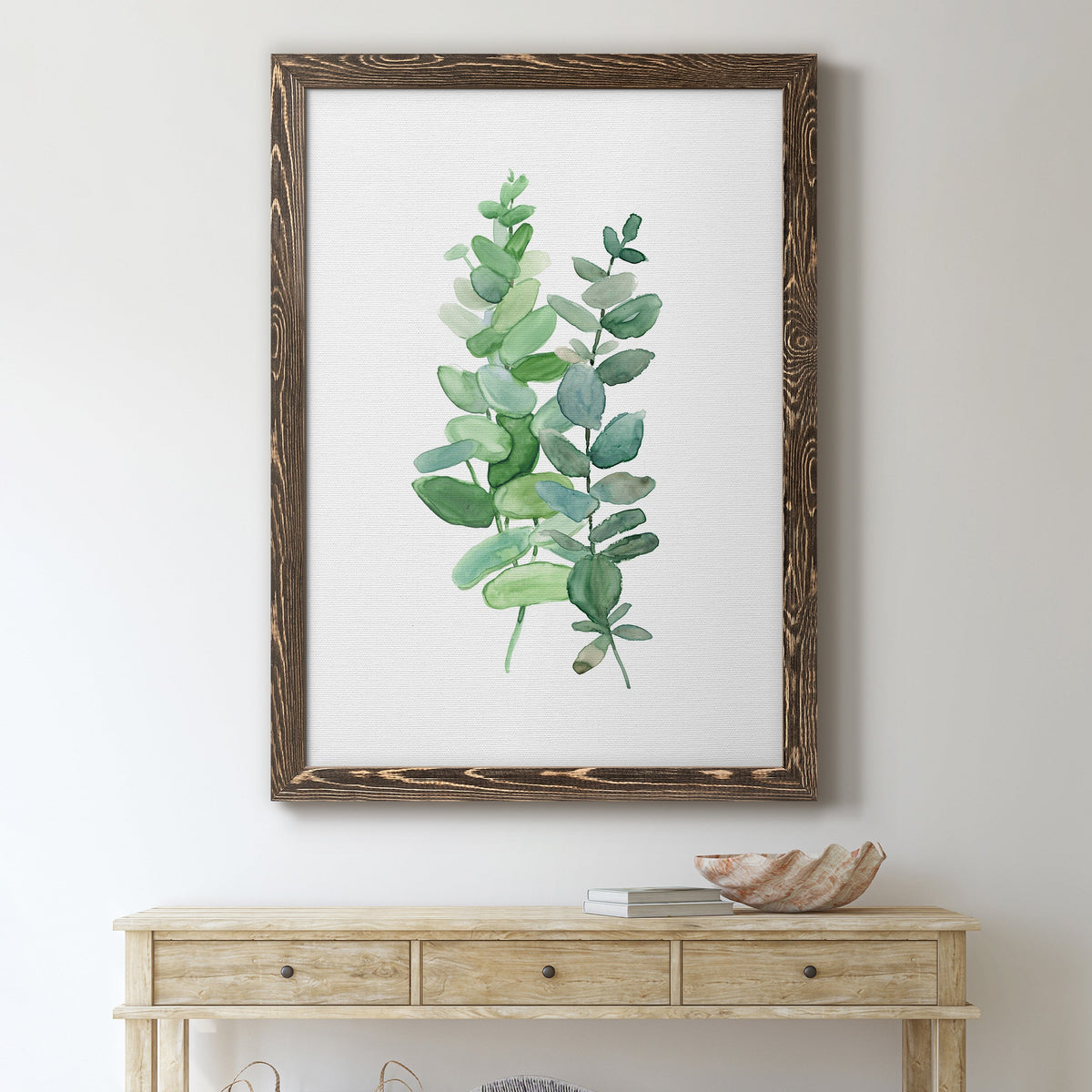 Eucalyptus II - Barnwood Framed Canvas Print