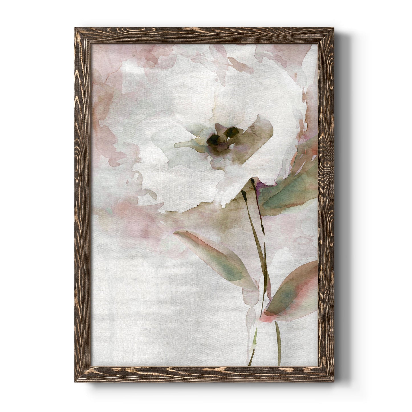 Summer Bloom II - Barnwood Framed Canvas Print