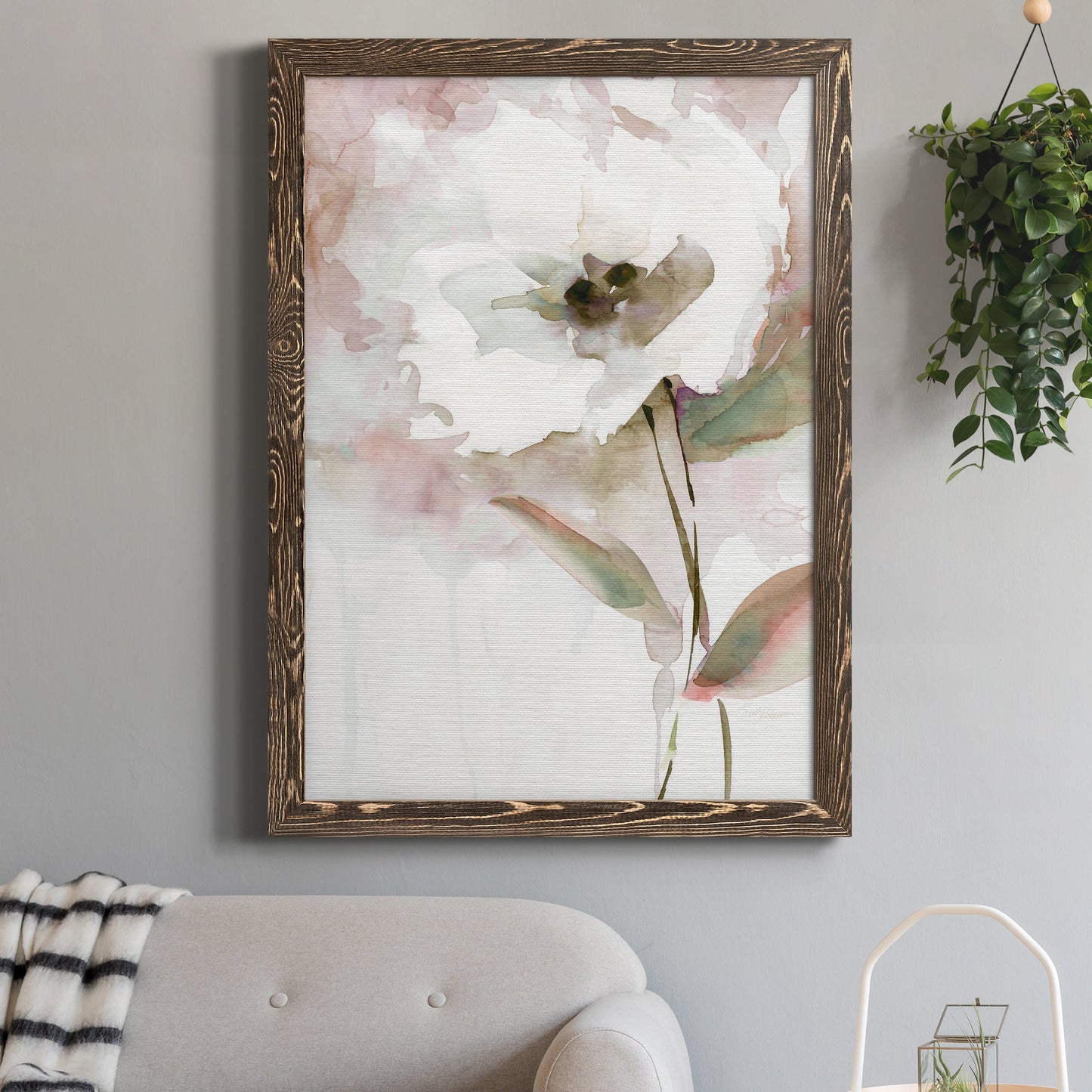 Summer Bloom II - Barnwood Framed Canvas Print