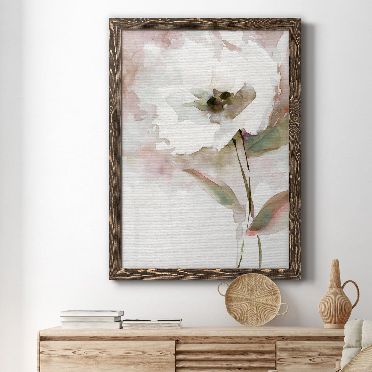 Summer Bloom II - Barnwood Framed Canvas Print