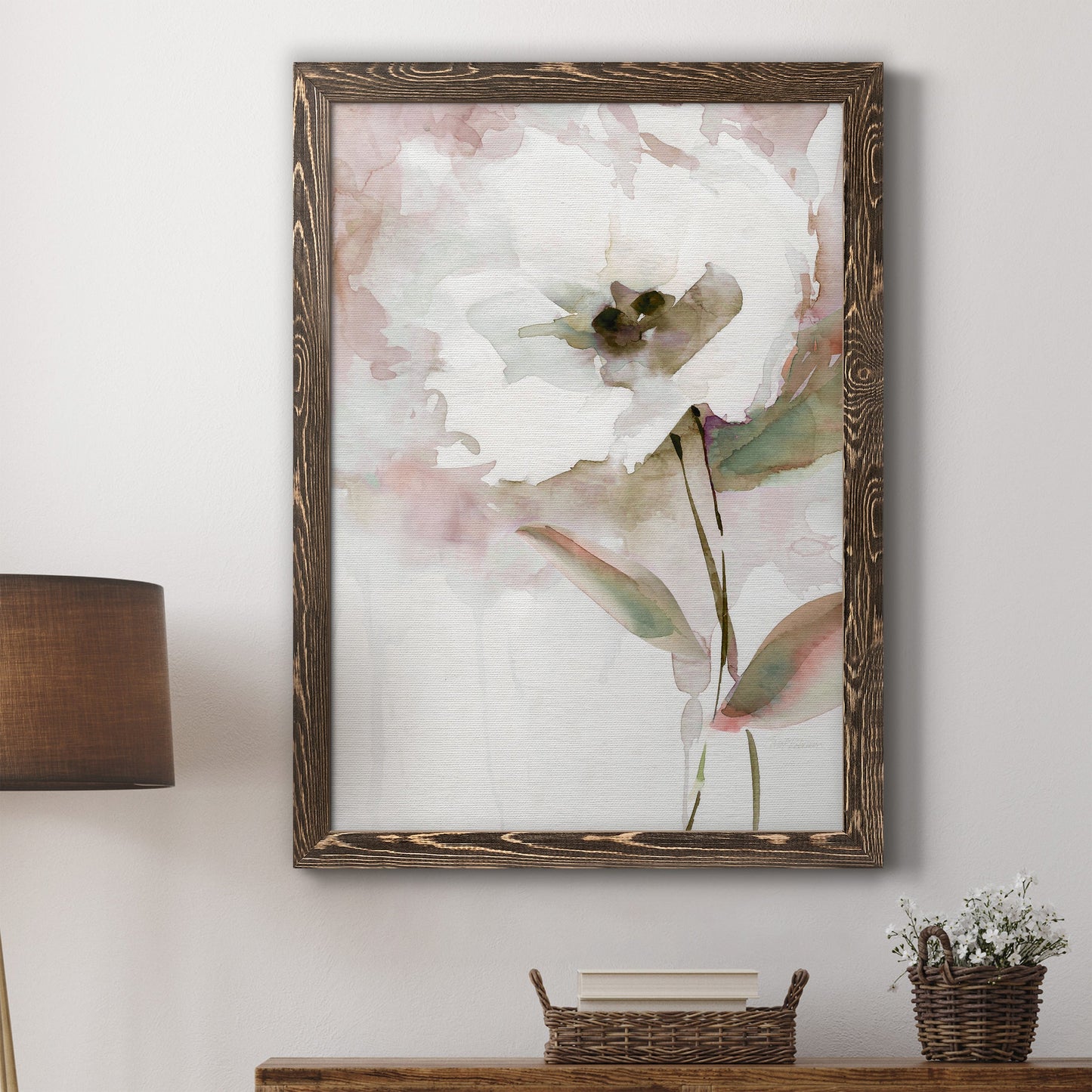 Summer Bloom II - Barnwood Framed Canvas Print