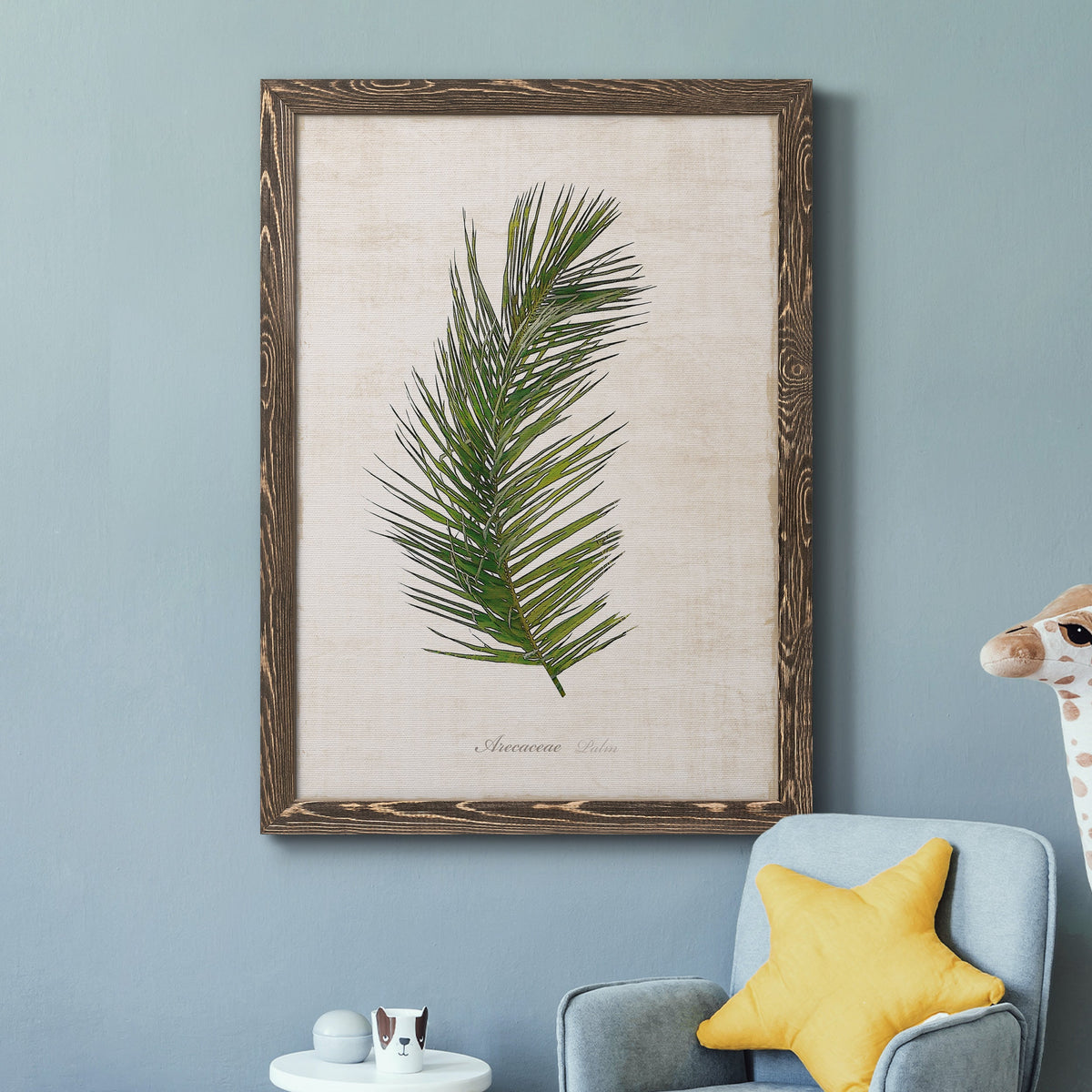 Palm Botanical II - Barnwood Framed Canvas Print