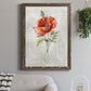 Linen Poppy - Barnwood Framed Canvas Print
