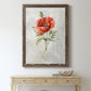 Linen Poppy - Barnwood Framed Canvas Print