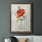 Linen Poppy - Barnwood Framed Canvas Print