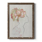 Fashion Floral Silhouette I - Barnwood Framed Canvas Print