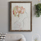 Fashion Floral Silhouette I - Barnwood Framed Canvas Print