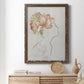 Fashion Floral Silhouette I - Barnwood Framed Canvas Print