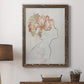 Fashion Floral Silhouette I - Barnwood Framed Canvas Print