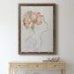 Fashion Floral Silhouette I - Barnwood Framed Canvas Print