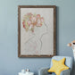 Fashion Floral Silhouette I - Barnwood Framed Canvas Print