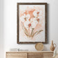 White and Coral Orchid I - Barnwood Framed Canvas Print
