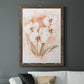 White and Coral Orchid I - Barnwood Framed Canvas Print