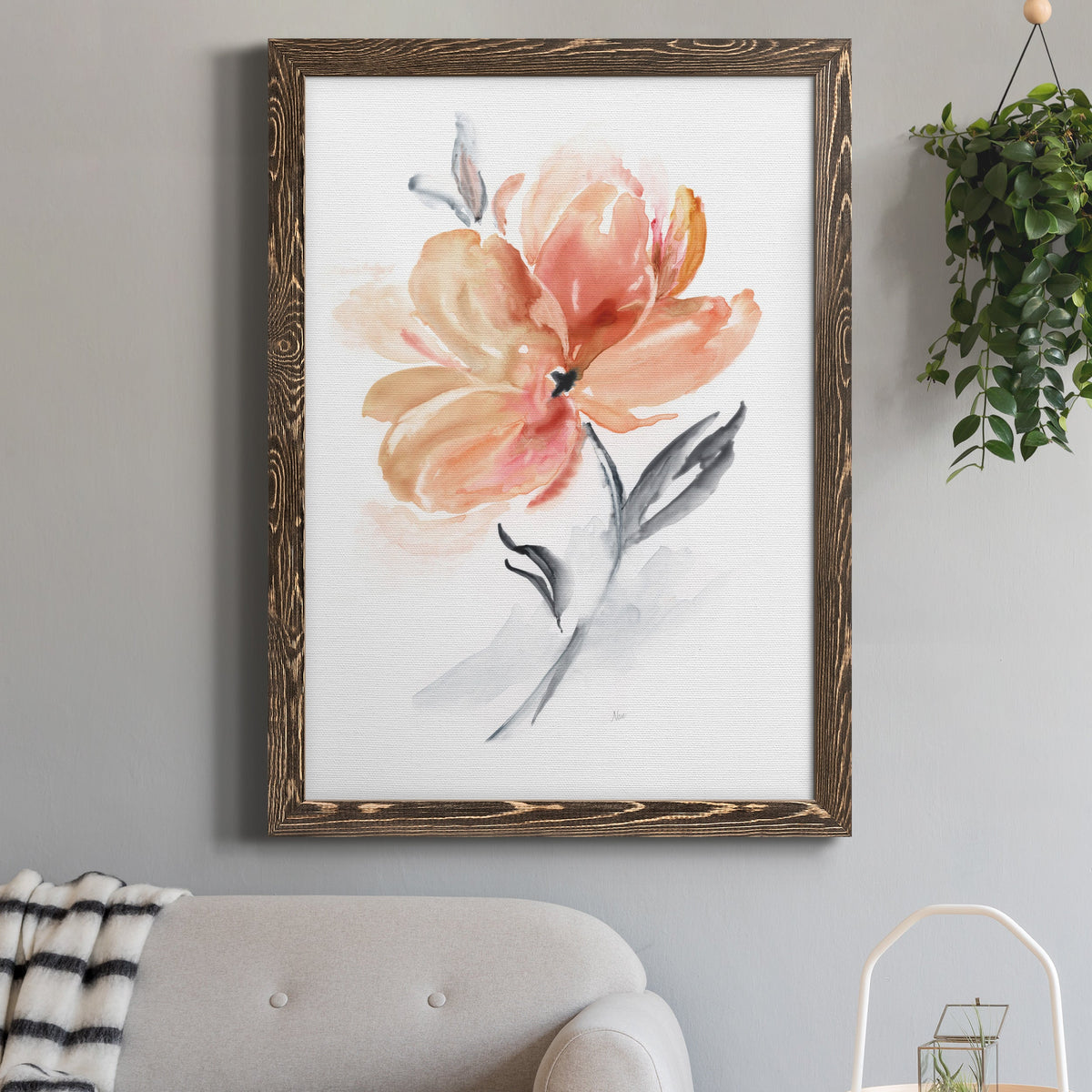 Soft Sensation II - Barnwood Framed Canvas Print