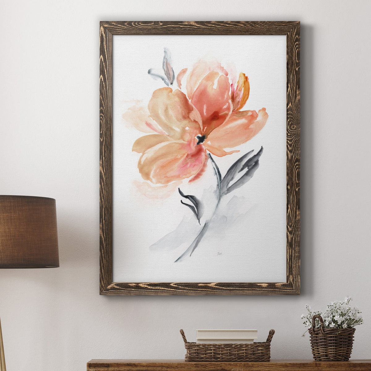 Soft Sensation II - Barnwood Framed Canvas Print