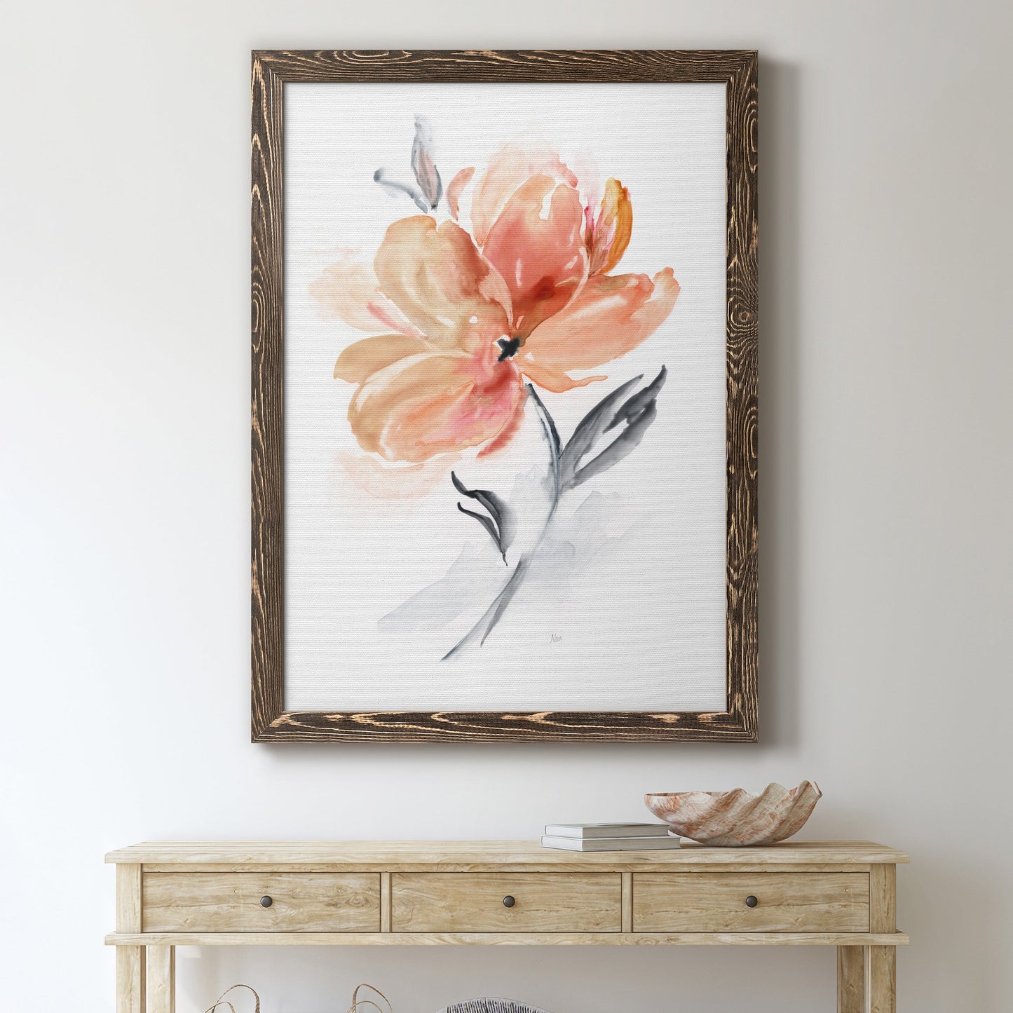 Soft Sensation II - Barnwood Framed Canvas Print